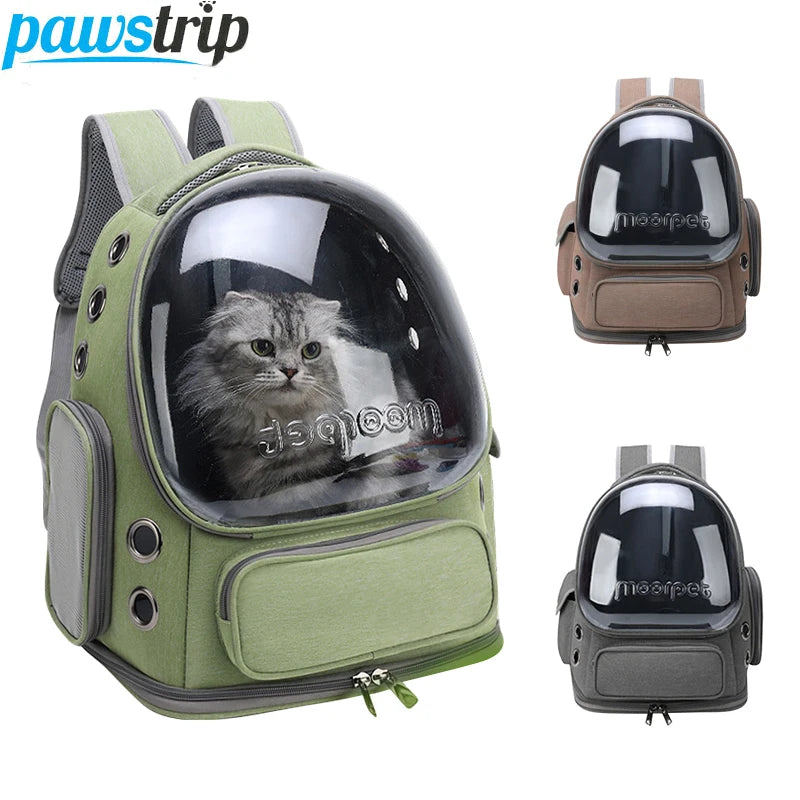 Sac à dos transparent pour chat hublot panoramique – tissu Oxford imperméable
