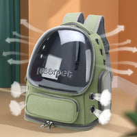 Sac transport chat transparent – intérieur confortable double fermeture sécurité